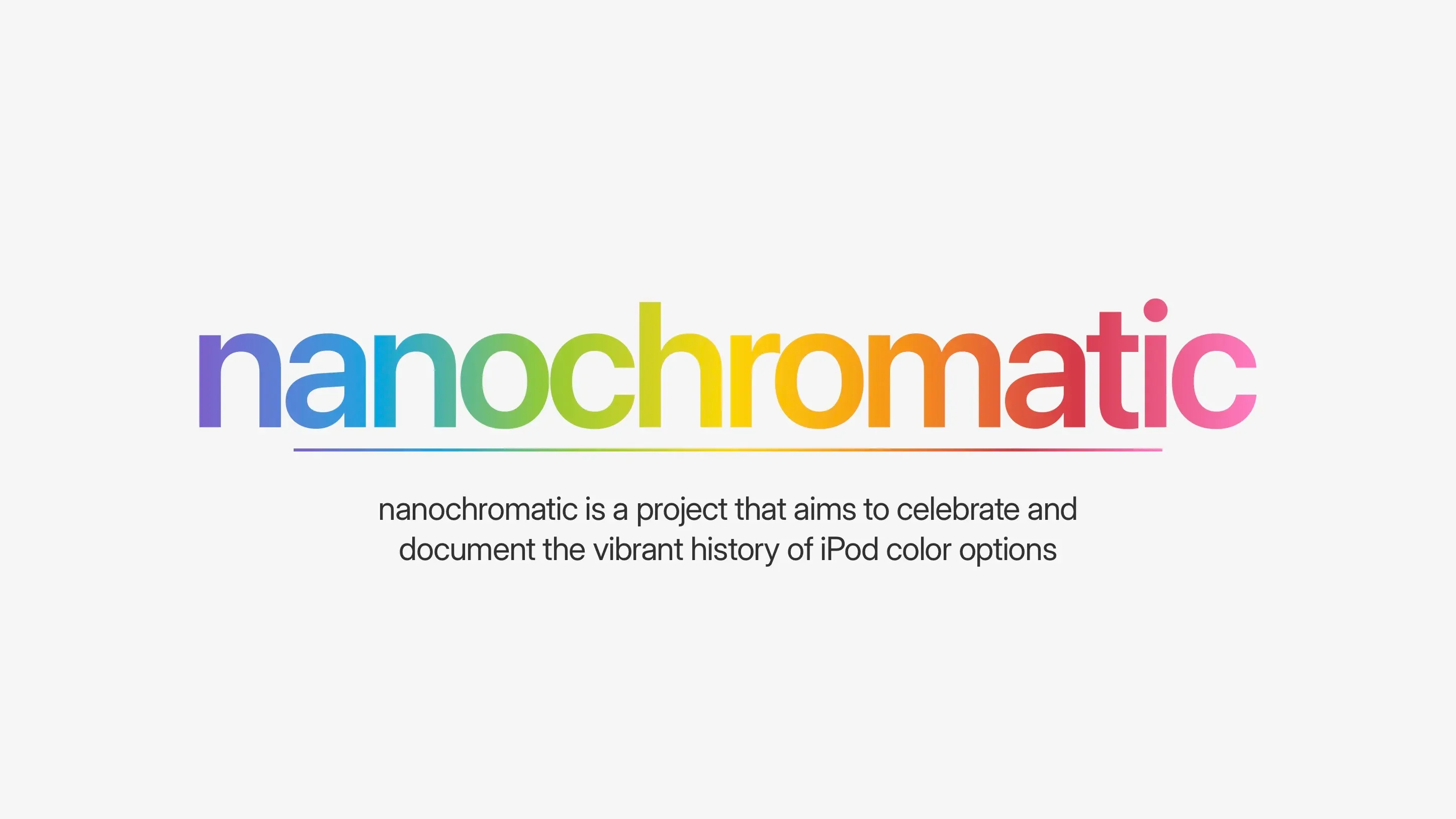 The wordmark logo for nanochromatic